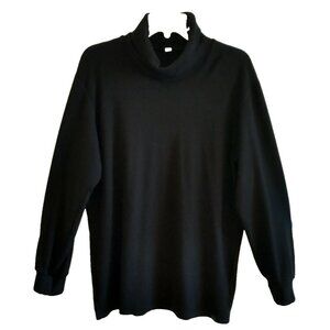 Uniqlo Heattech Men's Ultra Warm Turtleneck Black Long Sleeve Thermal - XL